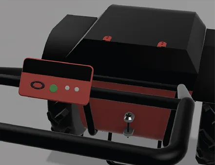 Render of the handlebar control panel